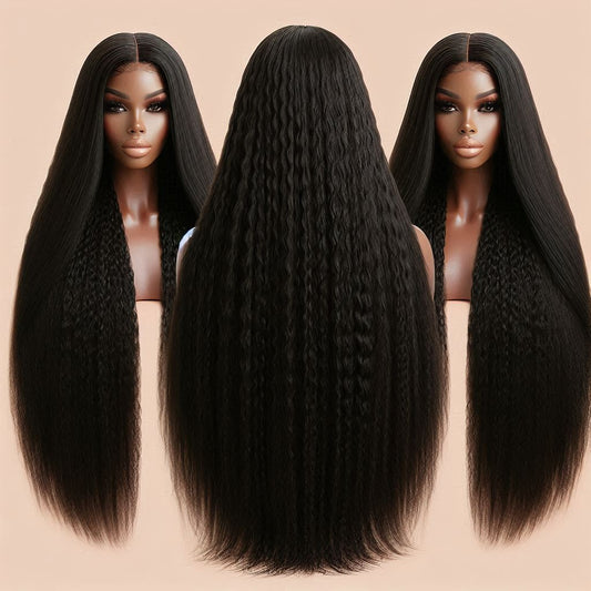 13x4 Kinky Yaki Straight Hair Wig